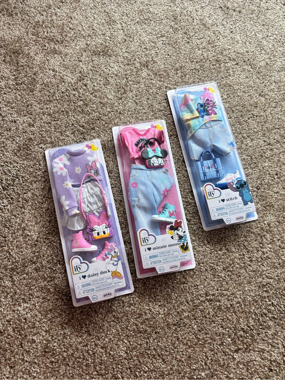 Disney ILY Doll Outfits Set - Pink, Purple & Blue Mix